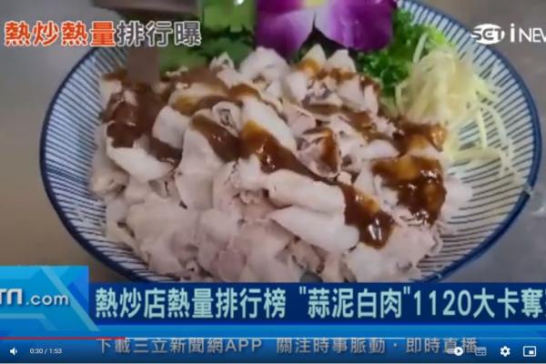 熱炒店這道菜熱量爆表！看似清淡卻高達1120大卡｜熱炒料理「蒜泥白肉」熱量最高！營養師：全因3層豬五花